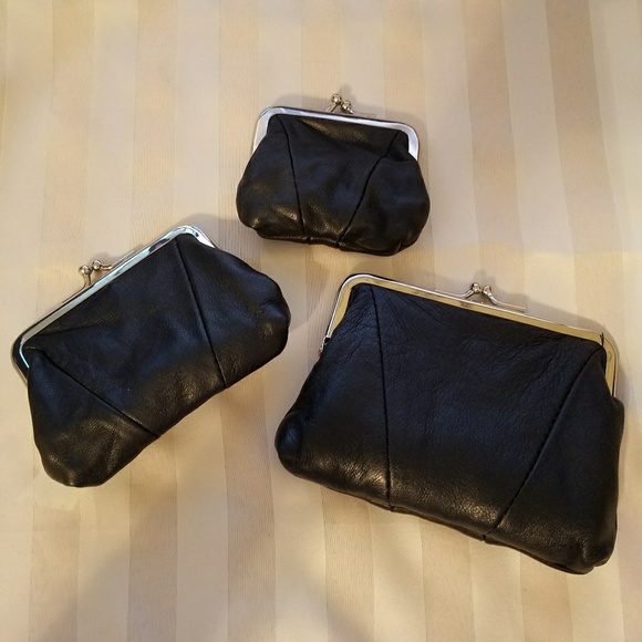 Handbags - 3-Piece Set Leather Coin Purses
